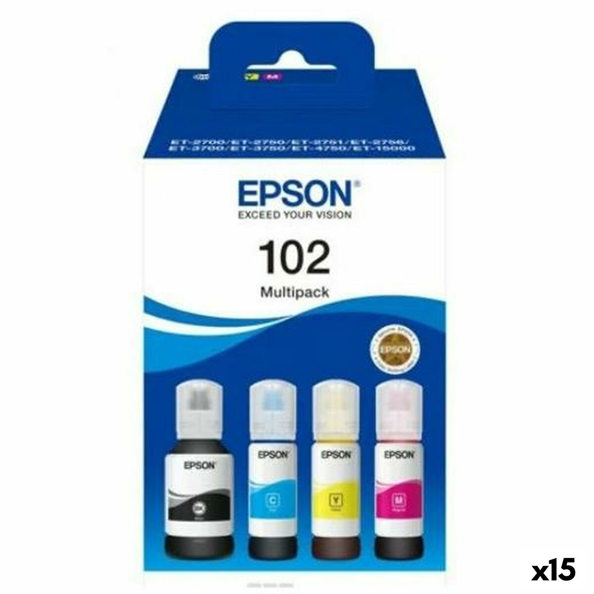 Bild von Original Tintenpatrone Epson Nº102 Multipack Gelb (15 Stück)