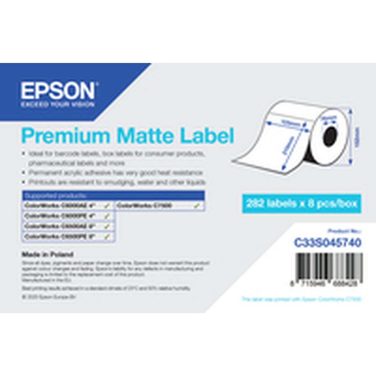 Afbeeldingen van Printer Labels Epson C33S045740