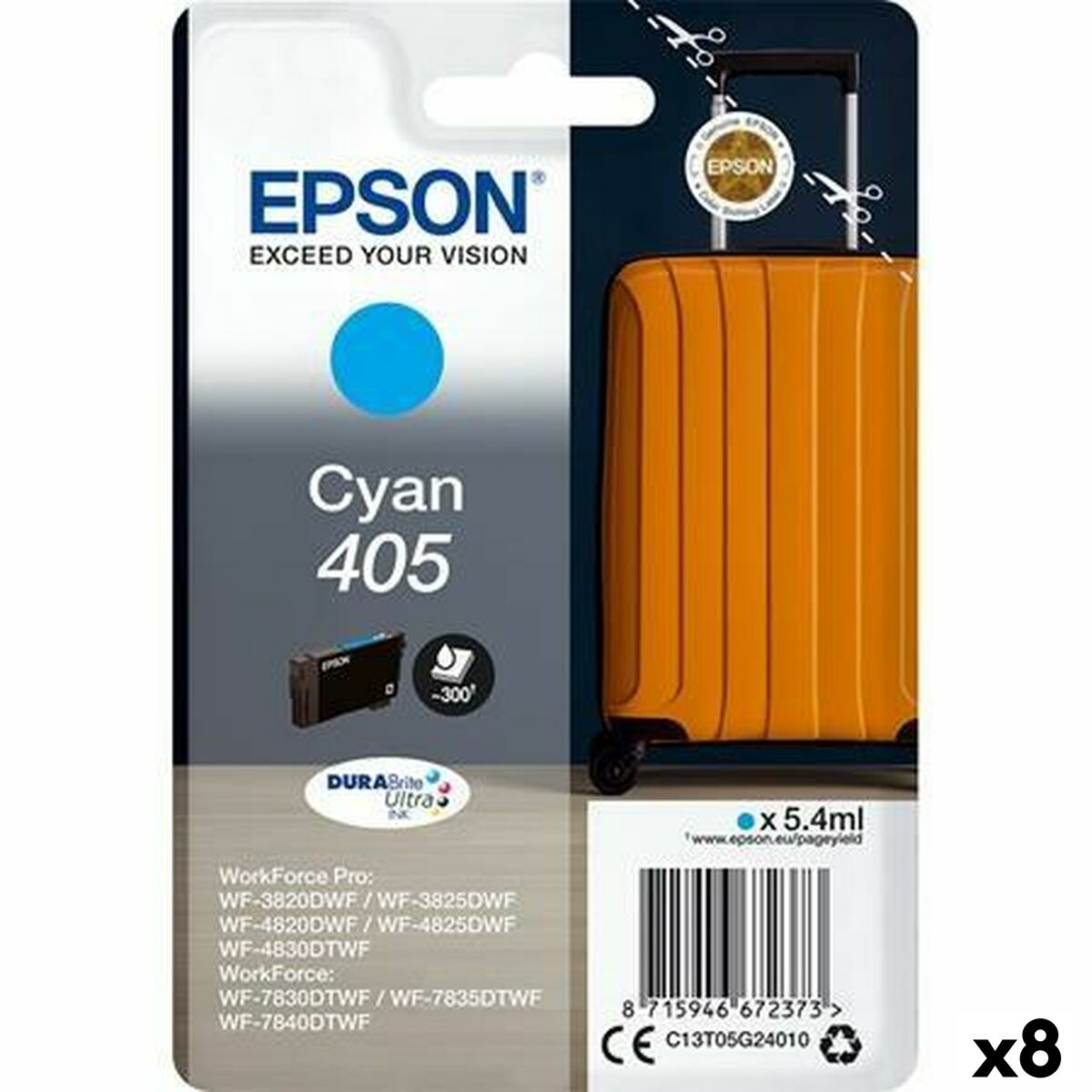 Picture of Original Ink Cartridge Epson Nº 405 Cyan (8 Units)
