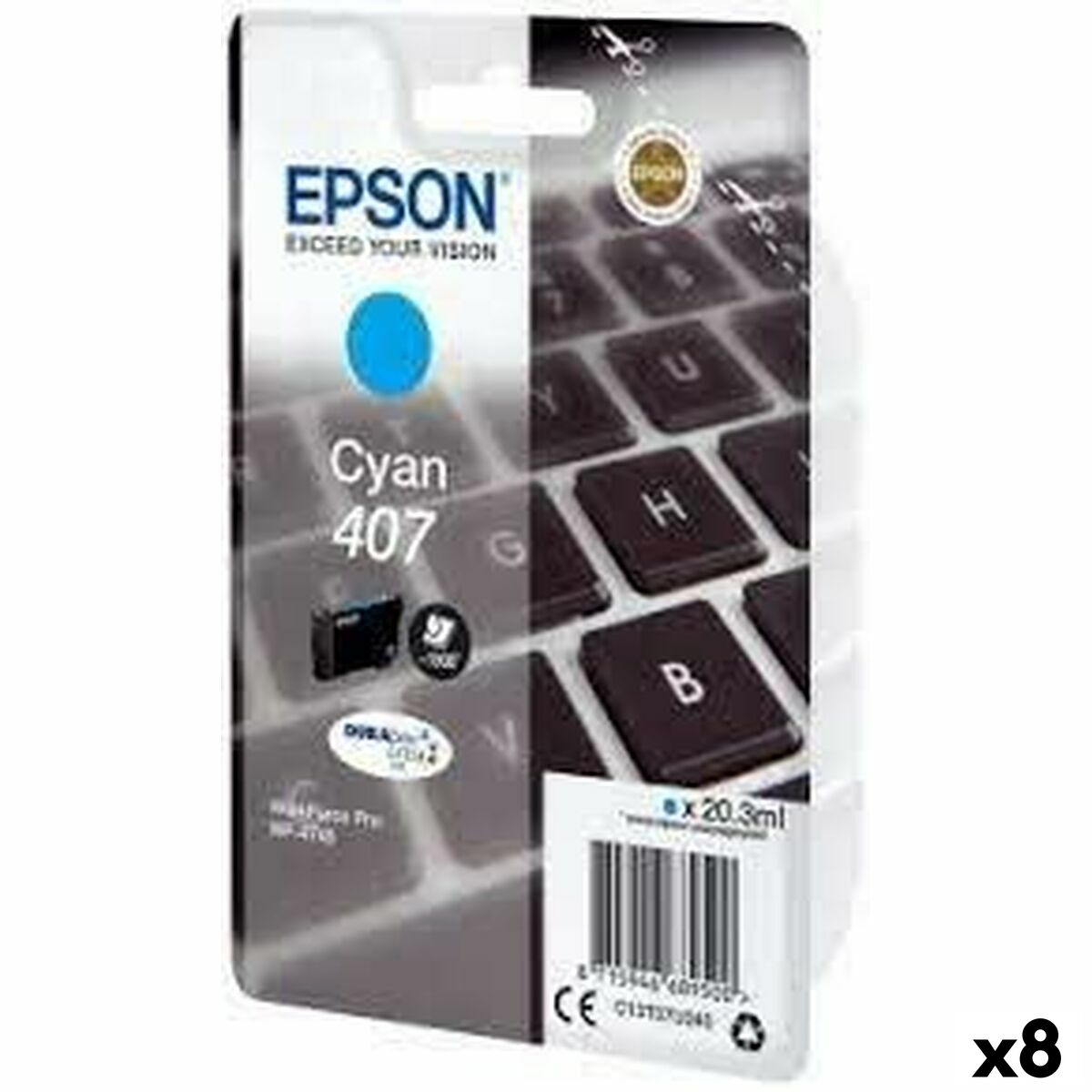 Picture of Original Ink Cartridge Epson Nº 407 Cyan (8 Units)