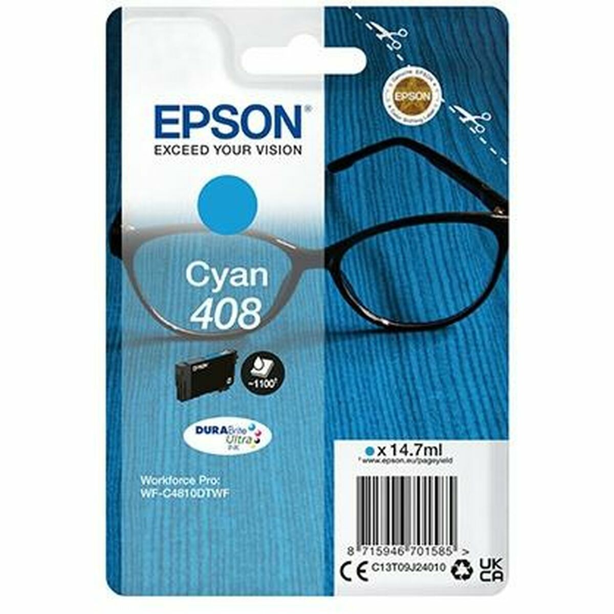 Picture of Original Ink Cartridge Epson 408 Black Cyan