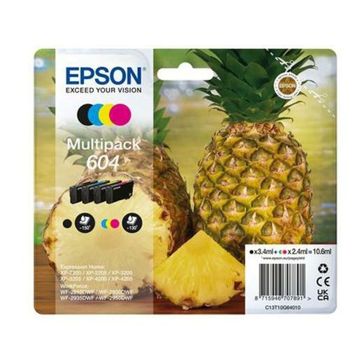 Bild von Original Tintenpatrone Epson XP-2200 WF-2910DWF Schwarz/Zyanblau/Magenta/Gelb (8 Stück)