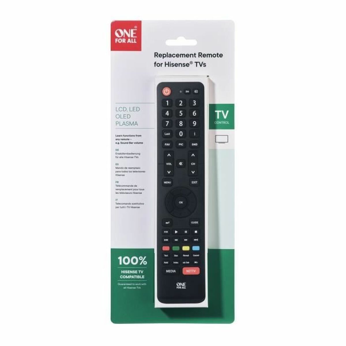 Afbeeldingen van Hisense Universal Remote Control One For All Black