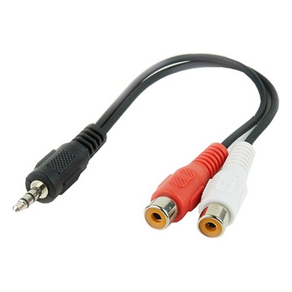 Cable Audio Jack (3,5 mm) a 2 RCA GEMBIRD CCA-406 20 cm Negro