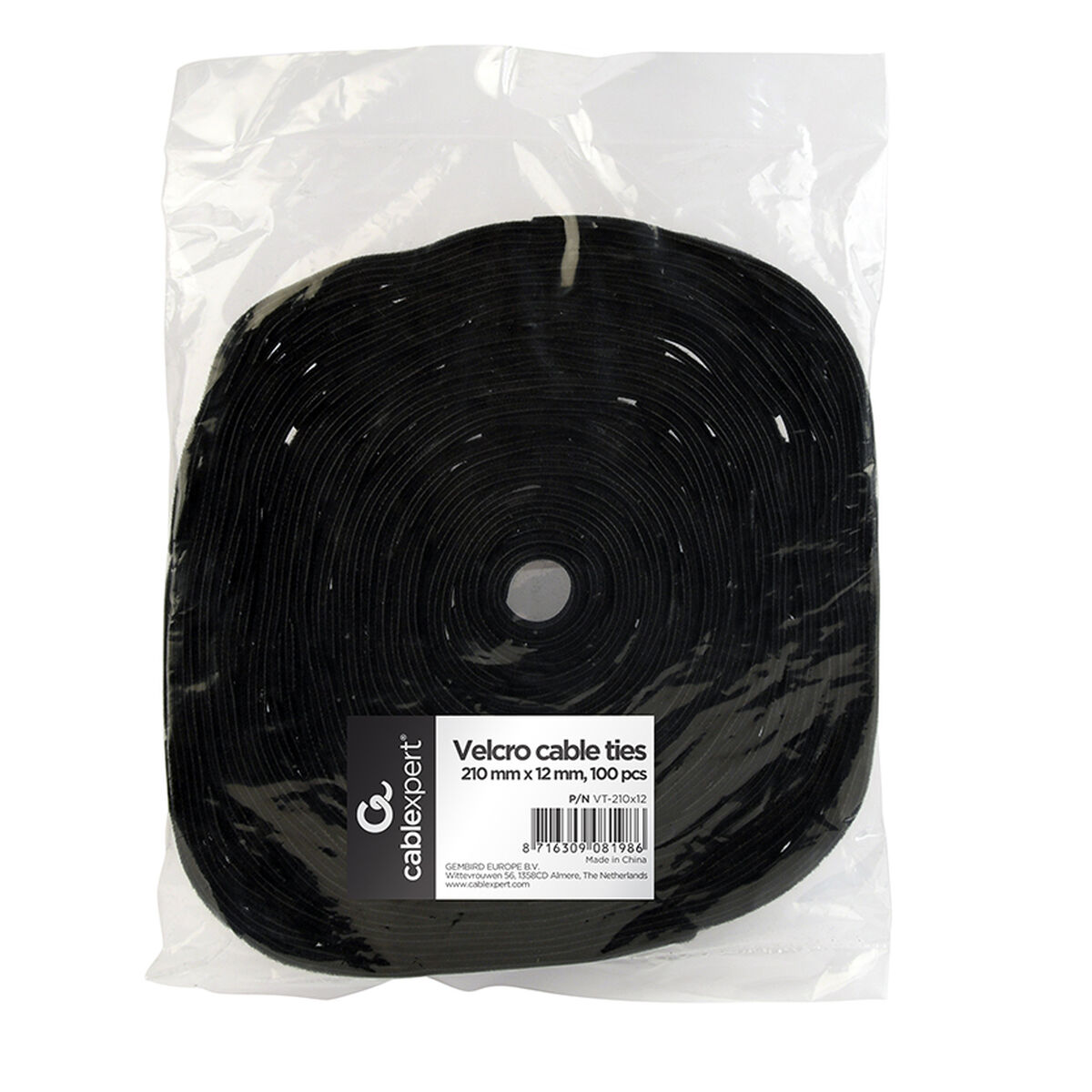 Afbeeldingen van Velcro Cable Ties GEMBIRD VT-210X12