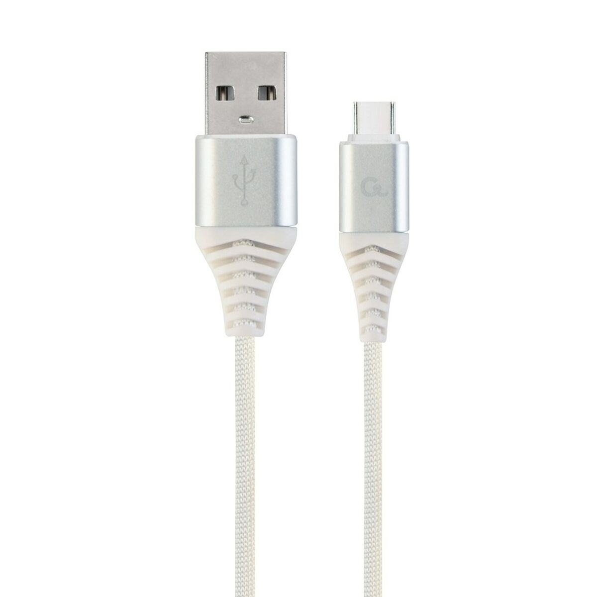 USB A to USB C Cable GEMBIRD CC-USB2B-AMCM-2M-BW2 White Silver 2 m