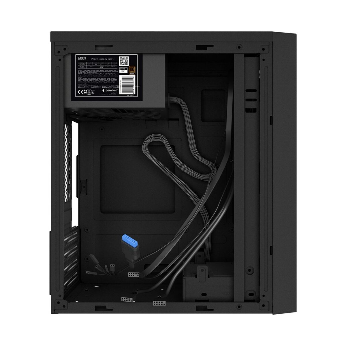 Afbeeldingen van ATX Semi-tower Box GEMBIRD CCC-FC-K170-600W Black