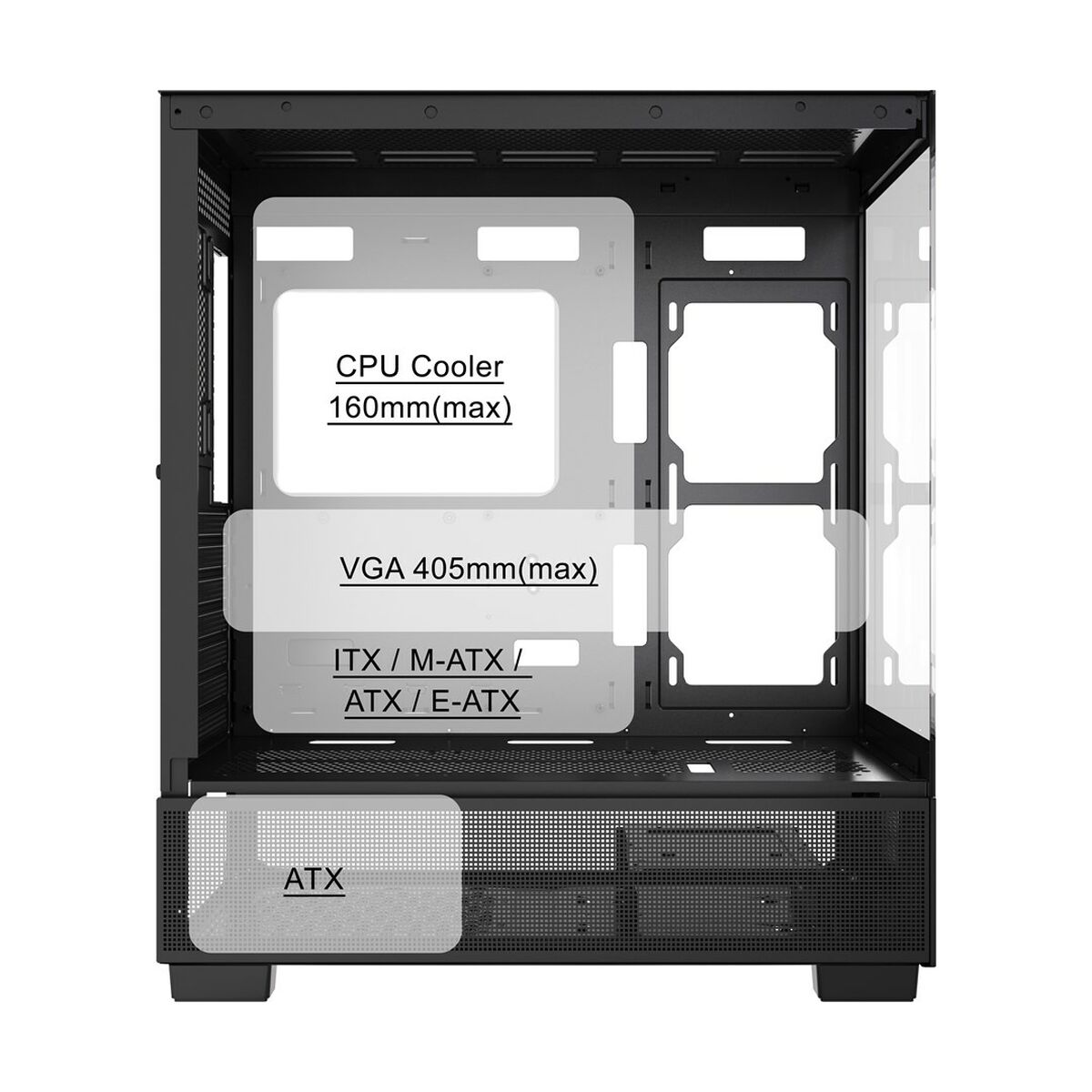 Afbeeldingen van ATX Semi-tower Box GEMBIRD CCC-FC-X550 Black
