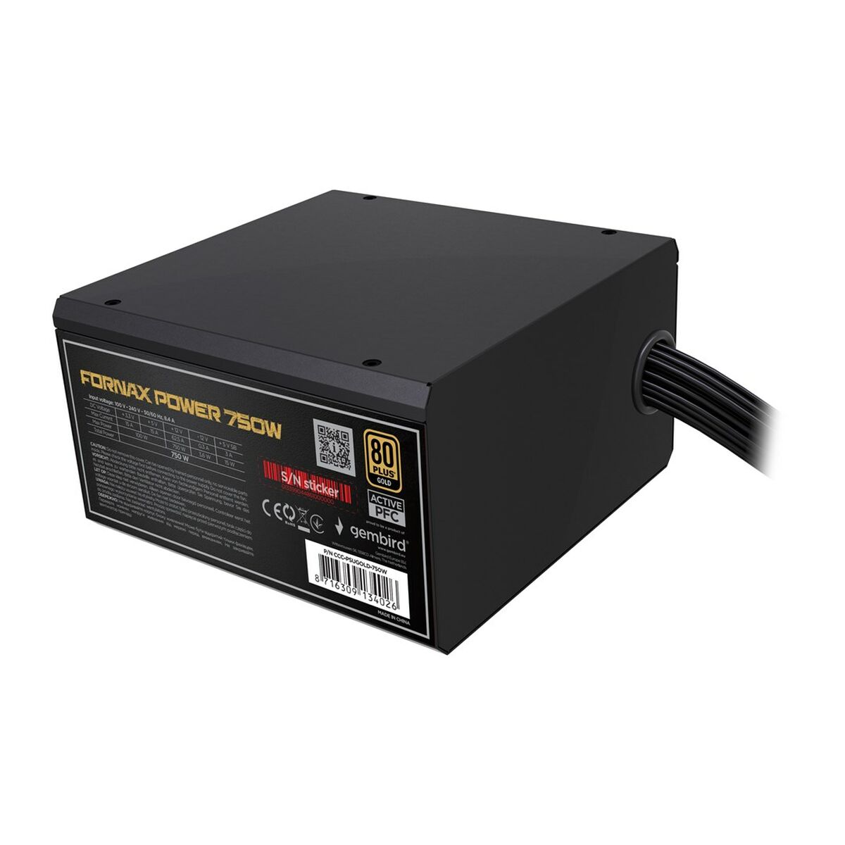 Image secondaire de Bloc d’Alimentation GEMBIRD CCC-PSUBRONZE-750W