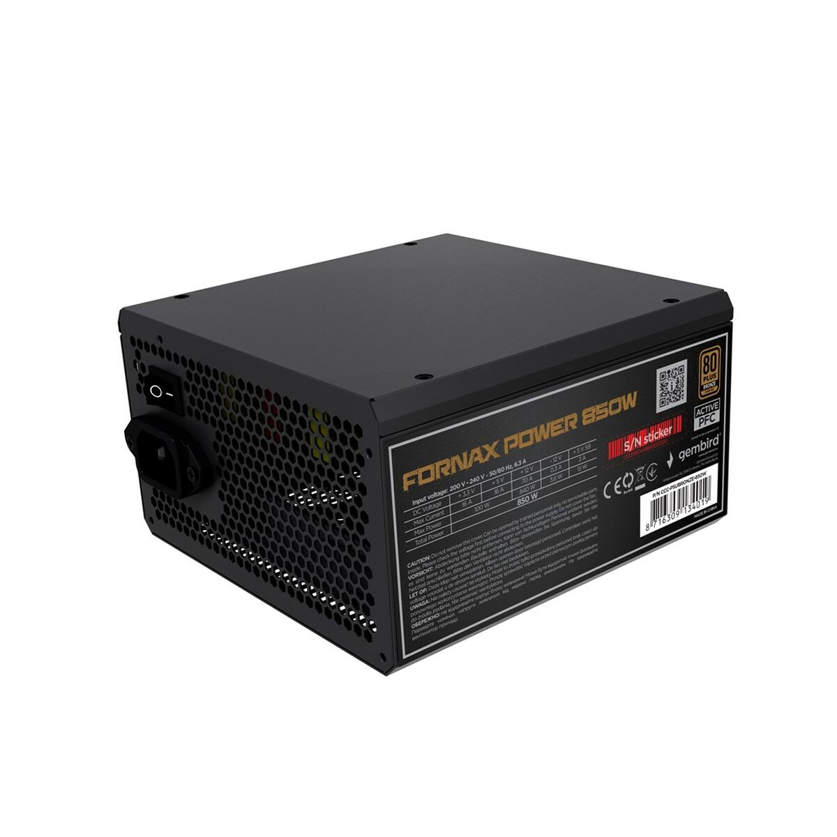 Bloc d’Alimentation GEMBIRD CCC-PSUBRONZE-850W