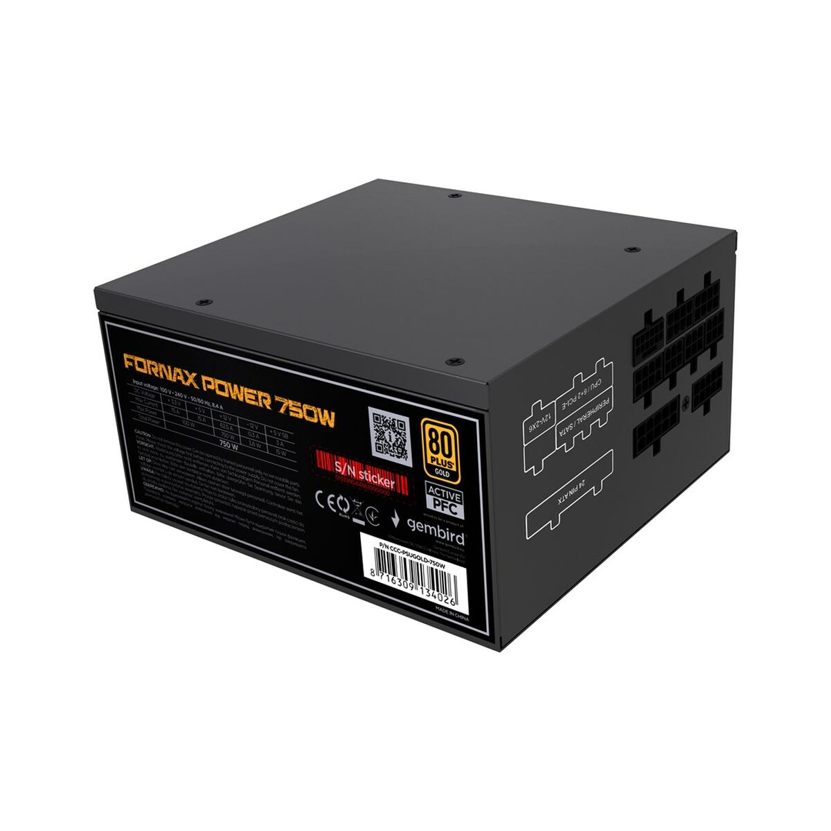 Image secondaire de Bloc d’Alimentation GEMBIRD CCC-PSUGOLD-750W