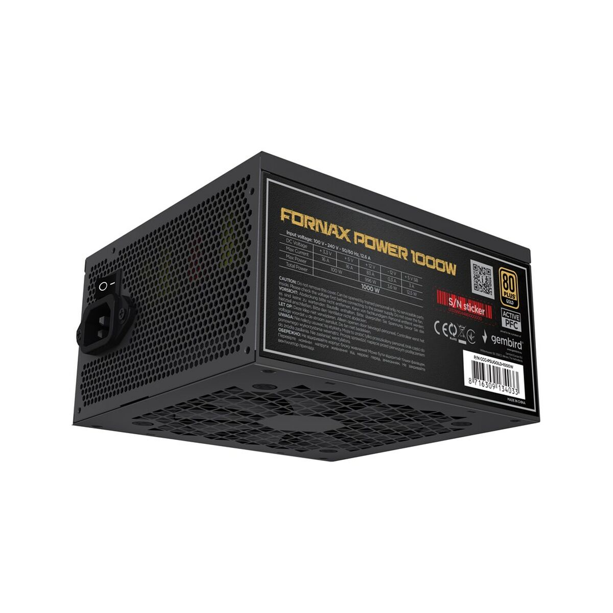 Afbeeldingen van Power supply GEMBIRD CCC-PSUGOLD-750W