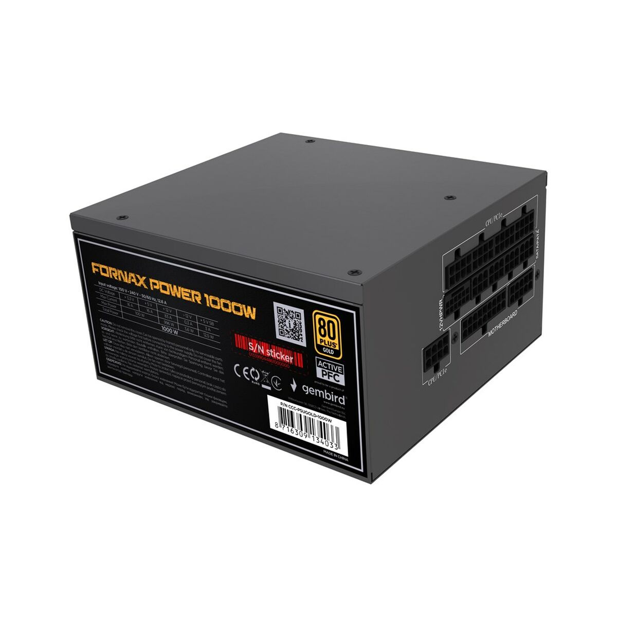 Image secondaire de Bloc d’Alimentation GEMBIRD CCC-PSUGOLD-1000W