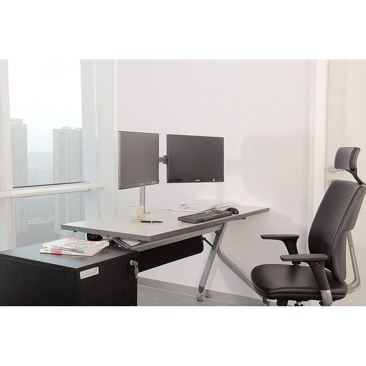 TV laikiklis Neomounts NM-D135DSILVER 10" 27" 8 kg
