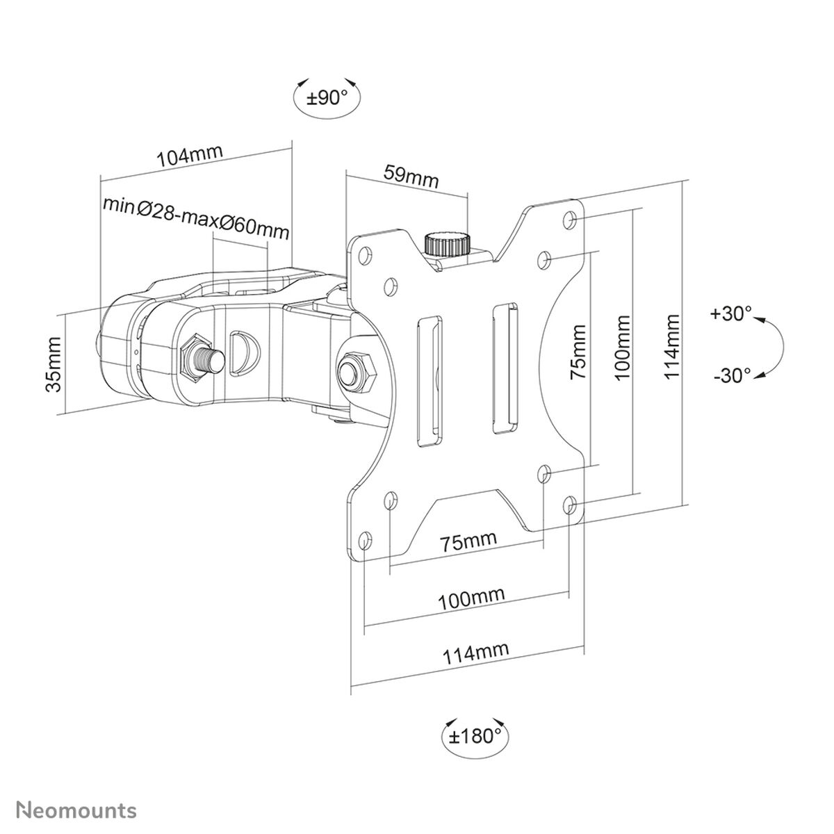 Afbeeldingen van TV Mount Neomounts 12581674000 17" 32" 8 kg