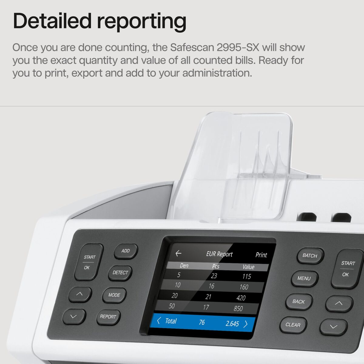 Picture of Banknote counter Safescan 112-0652 Grey