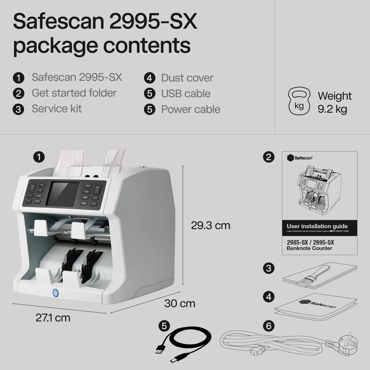 Picture of Banknote counter Safescan 112-0652 Grey