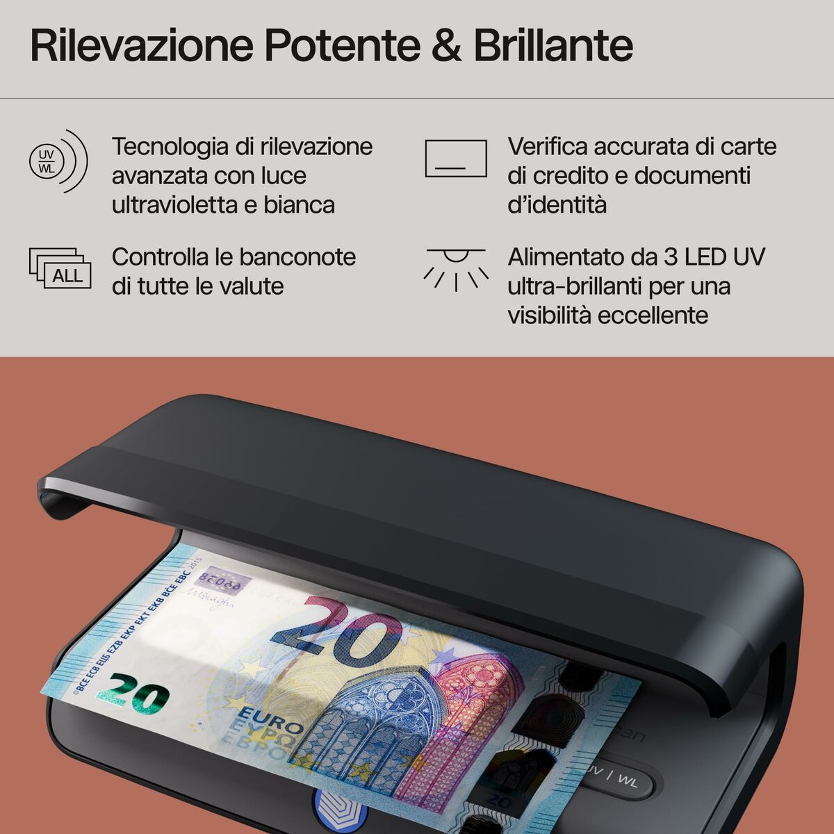 Afbeeldingen van Counterfeit Note Detector Safescan 3LC099