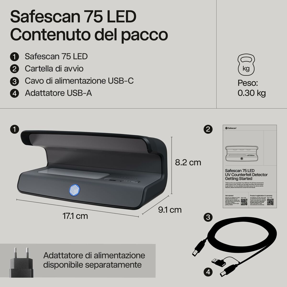 Afbeeldingen van Counterfeit Note Detector Safescan 3LC099
