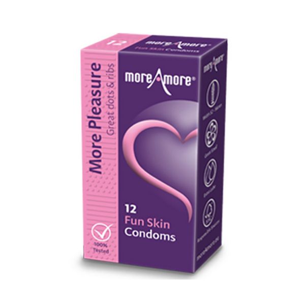 Fun Skin Condoms (12pcs) MoreAmore 41330