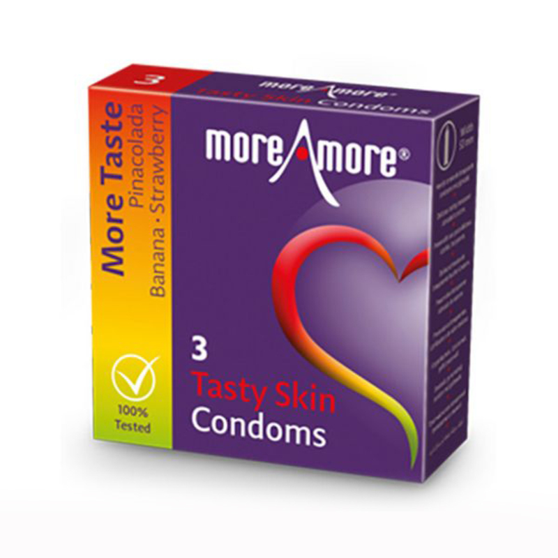 Preservativos Tasty Skin (3 pcs) MoreAmore 42153