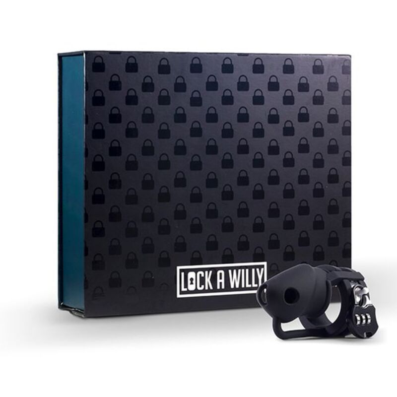 Cage à Pénis Silicone noir Lock-a-Willy 72800