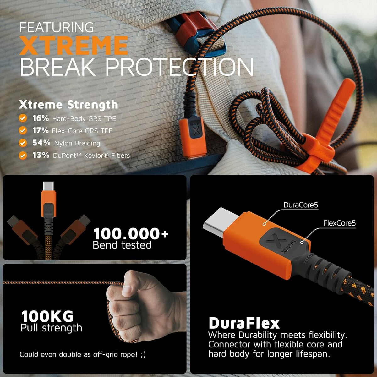USB-kabel Xtorm CXX2003 Oranje
