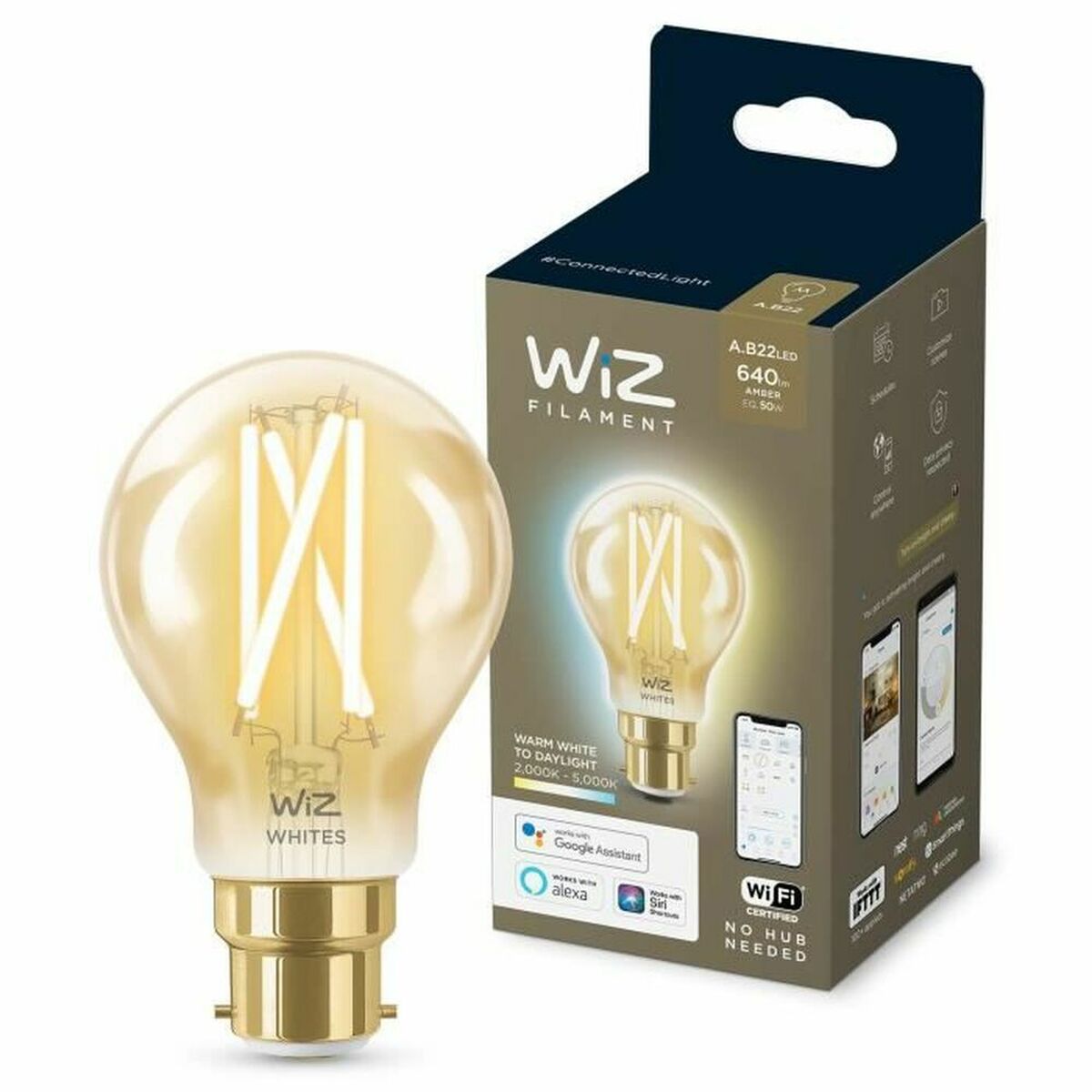 Ampoule à Puce Wiz 8718699786779 B22 Bluetooth Wi-Fi 50 W