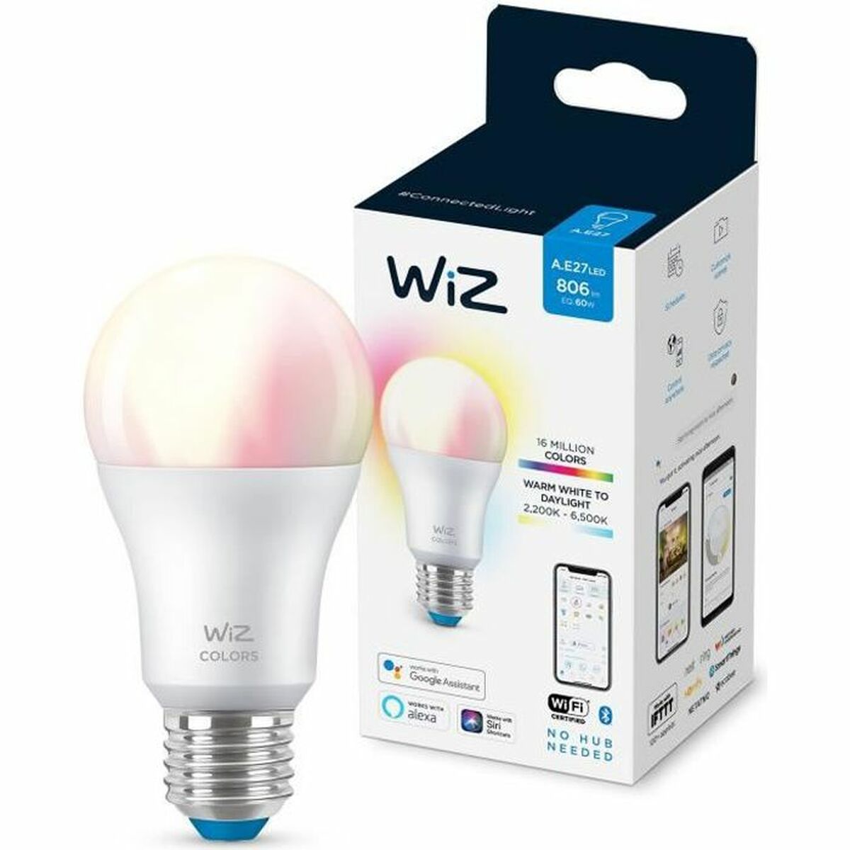 Ledlamp Wiz 929003601001 Wit F 60 W E27 806 lm