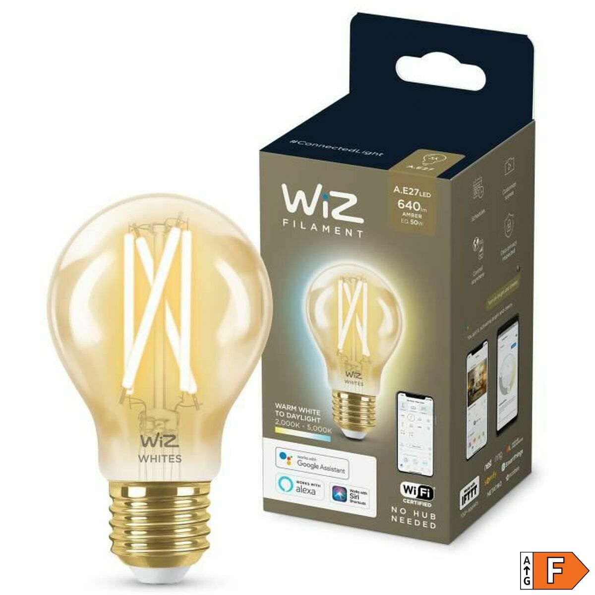Light bulb Wiz Multicolour Golden F 7 W 50 W E27