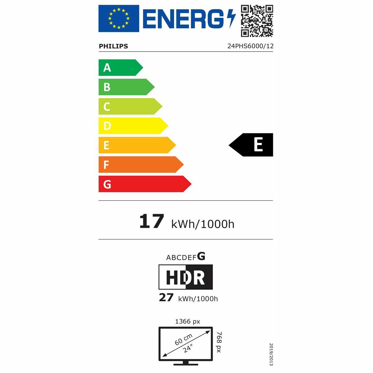 Smart TV Philips 24PHS6000 24" HD LED HDR
