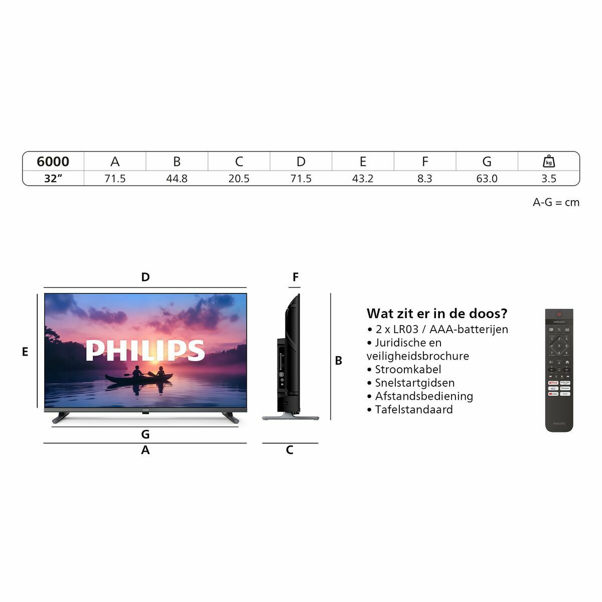 Smart TV Philips 32PFS6000 32" Full HD LED HDR LCD