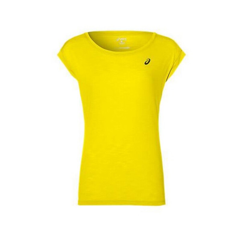 Short-sleeve Sports T-shirt Asics Layering Top Lady Yellow
