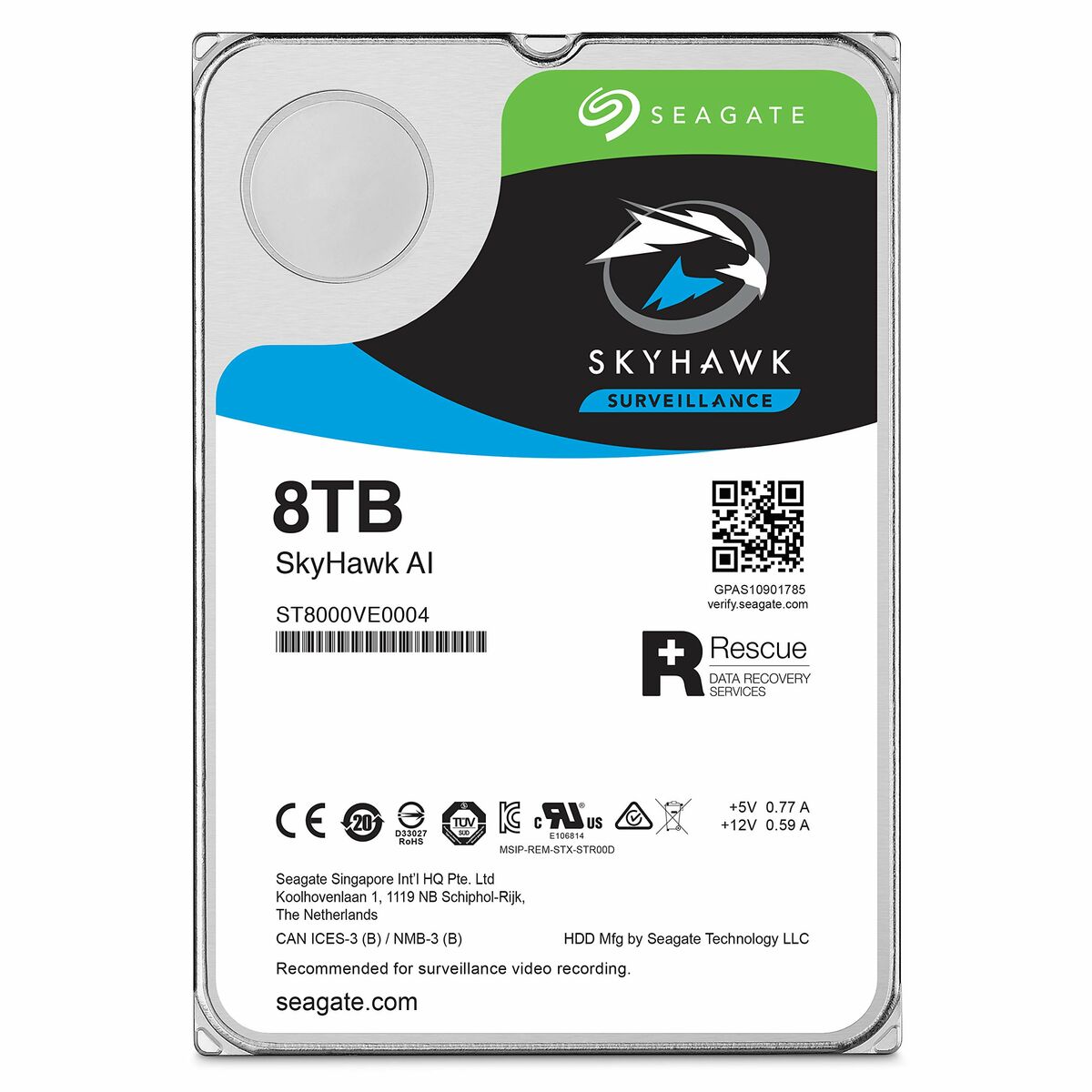 Afbeeldingen van Hard Drive Seagate SkyHawk AI 3,5" 3,5" 8 TB