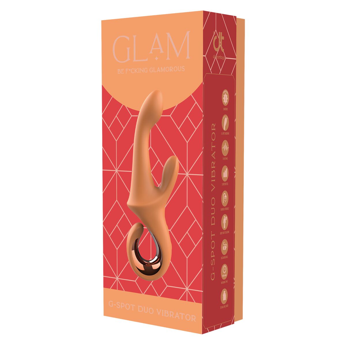 Vibrátor pro dvojici Dual Stimulation Dream Toys Glam Oranžový