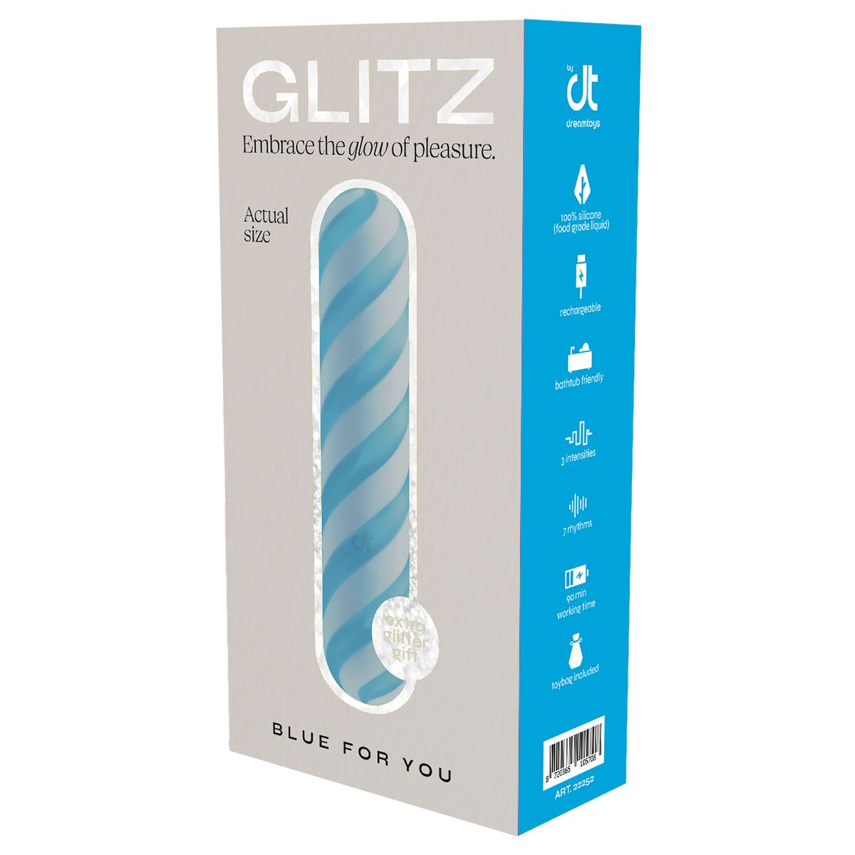 Minivibrátory Dream Toys Glitz Modrý