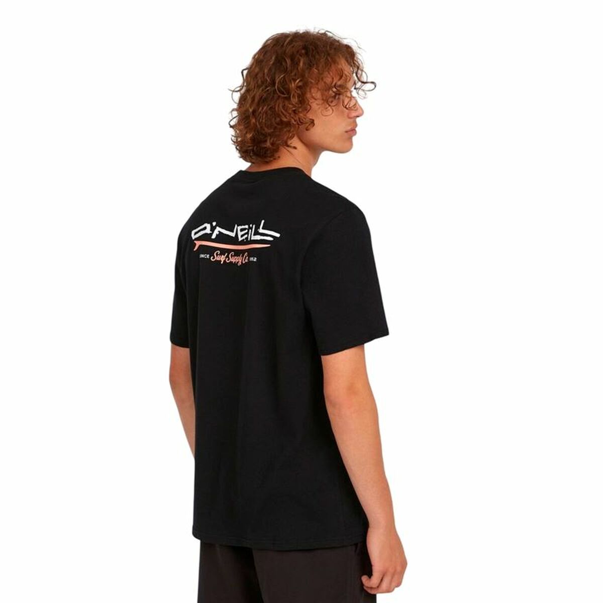 Heren-T-Shirt met Korte Mouwen O'Neill Retro Back Print Zwart