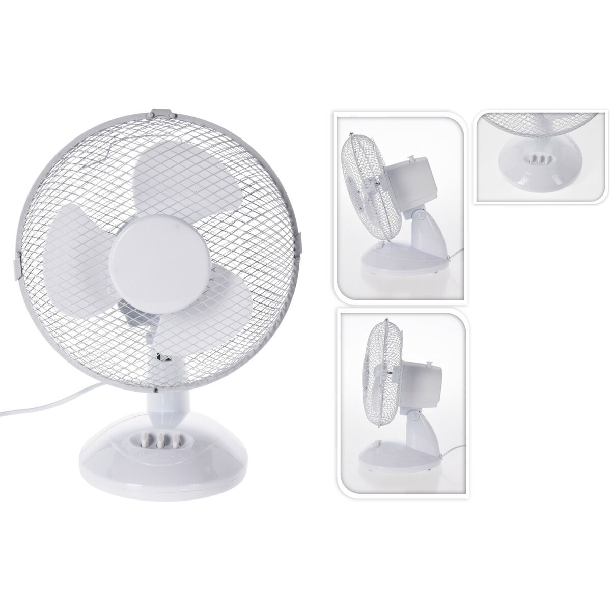Ventilateur de Bureau Excellent Electrics EL9000150 Blanc