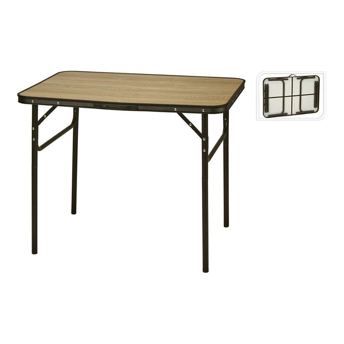 Image secondaire de Table Piable Lifetime Marron Noir 90 x 60 x 70 cm