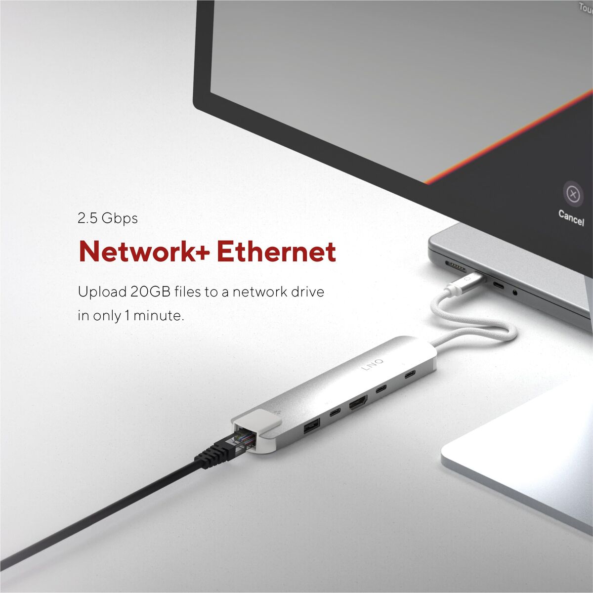 Picture of USB Hub Linq Byelements LQ49061 White Grey