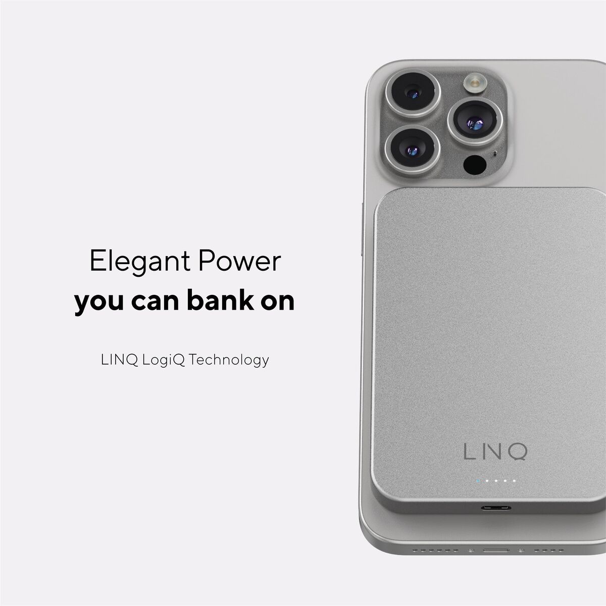 Powerbank Linq Byelements LQWP052 Silver 5000 mAh