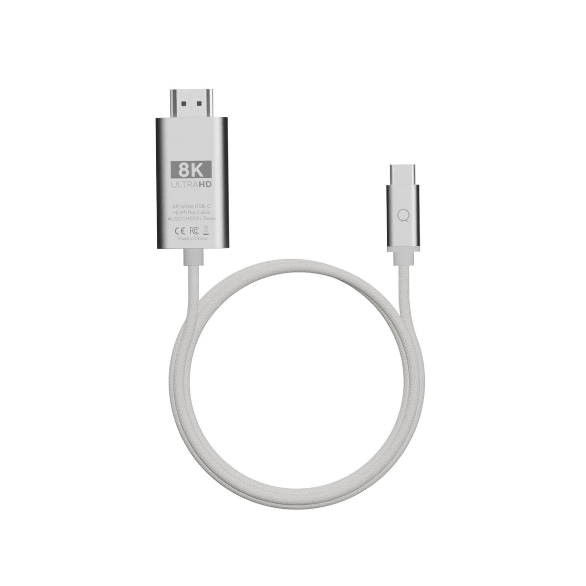 USB-kabel Linq Byelements LQCCH200 Grijs 2 m