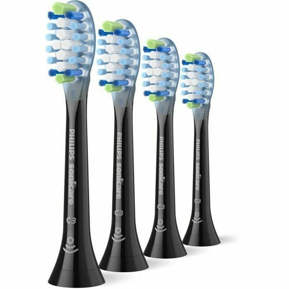 Borstel vervanger Philips Zwart 4 Stuks