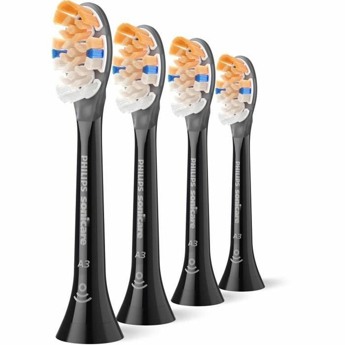 Borstel vervanger Philips Zwart 4 Stuks
