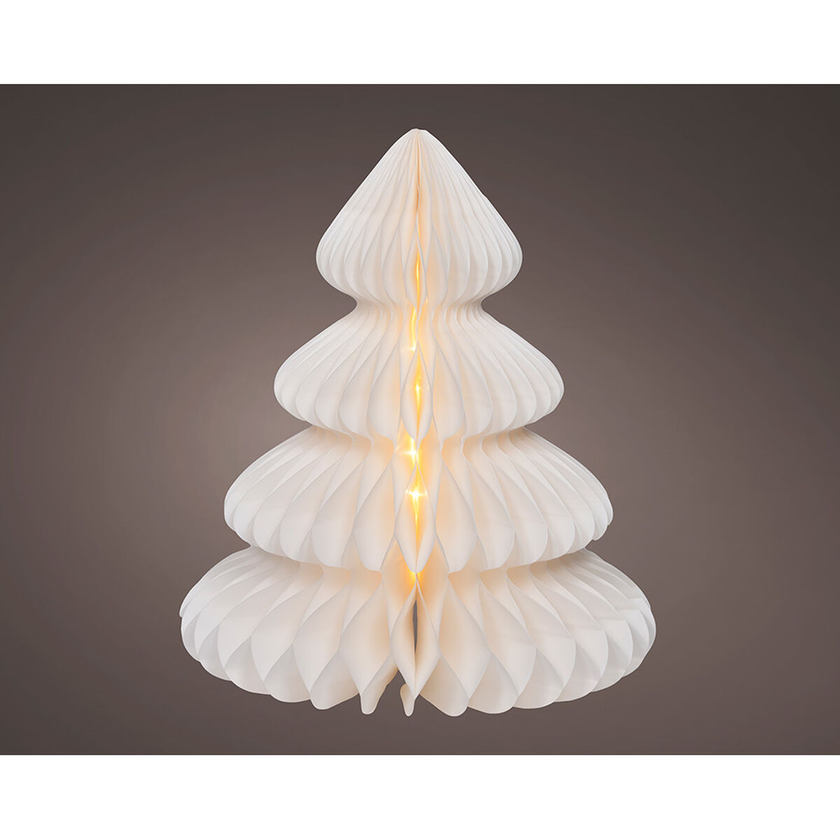 Décoration lumineuse Lumineo Blanc Sapin de Noël Ø 42 x 48 cm – Image 3