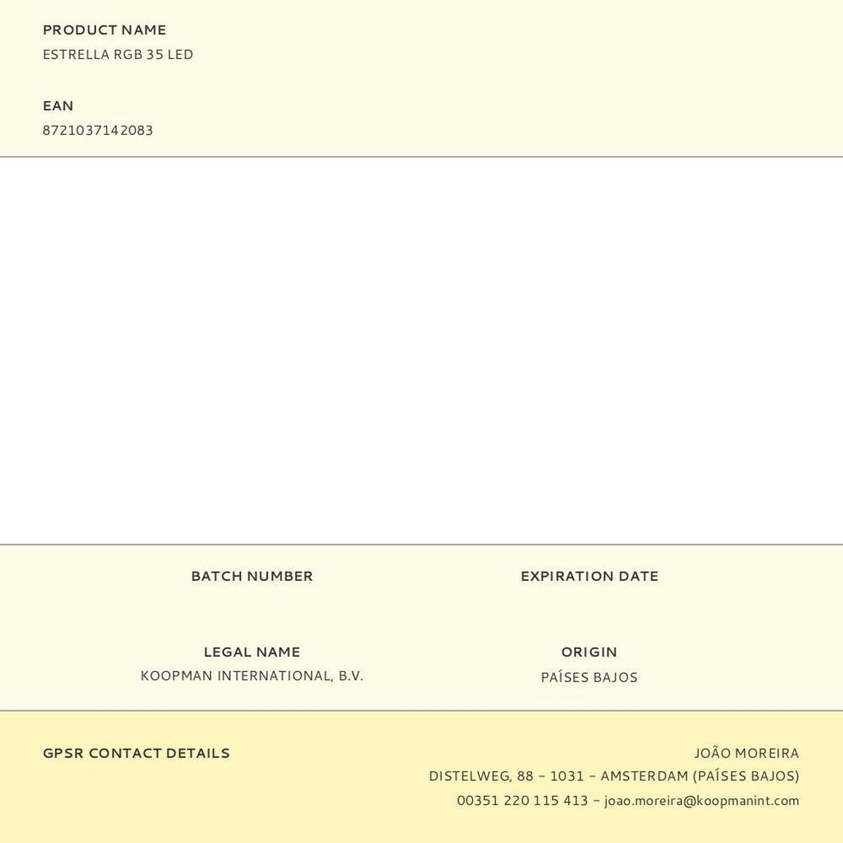 Gwiazda betlejemska BASIC & CO RGB 25 x 0,6 x 60 cm