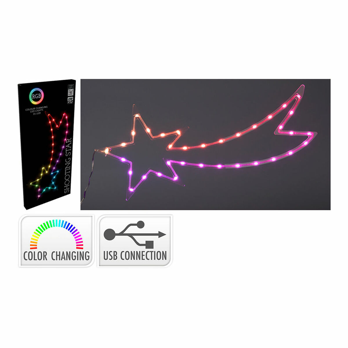 Gwiazda betlejemska BASIC & CO RGB 25 x 0,6 x 60 cm