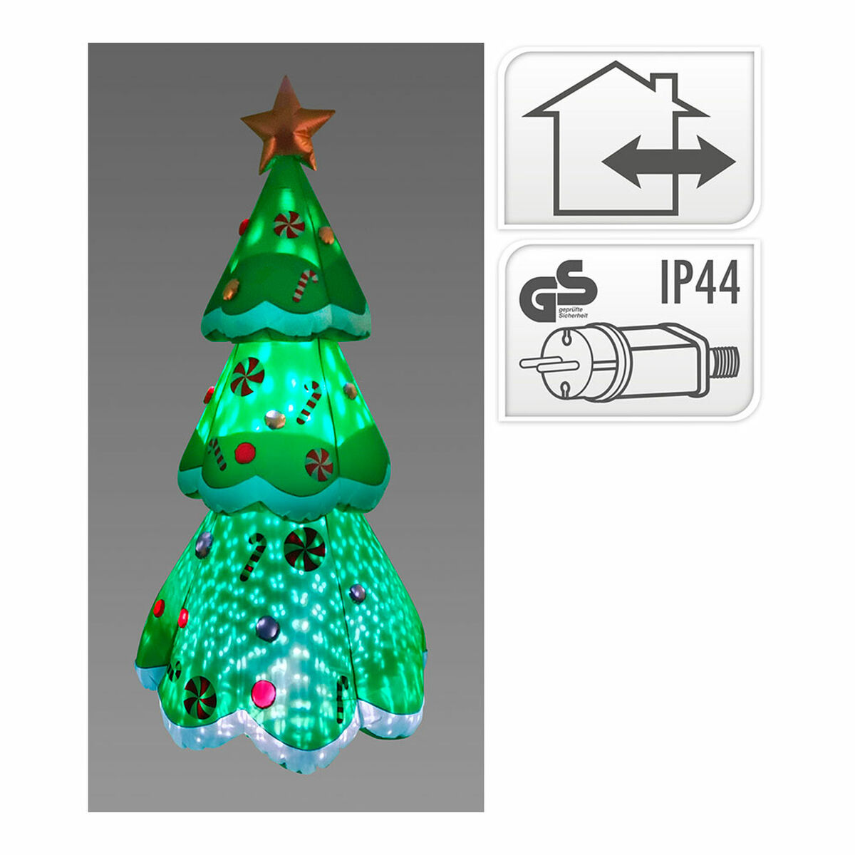 Sapin de Noël BASIC & CO Polyester polypropylène 110 X 110 X 240 CM Gonflable – Image 2