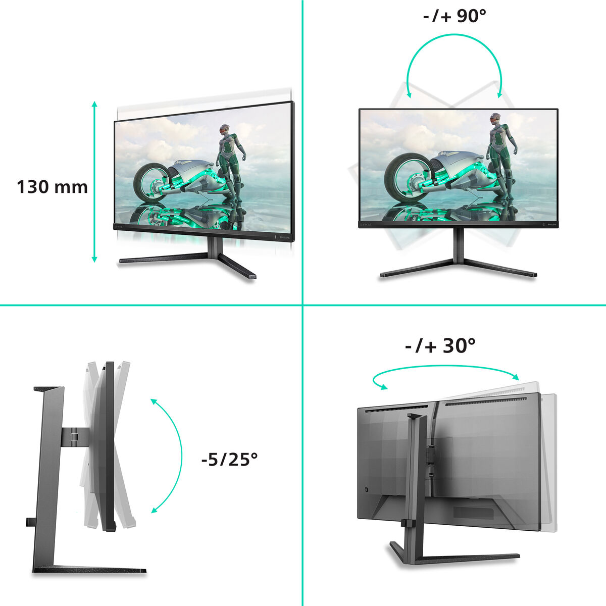Afbeeldingen van Gaming Monitor Philips 27 IPS 3440X2160 4K 16:9 160HZ MNTR 4K Ultra HD 27"