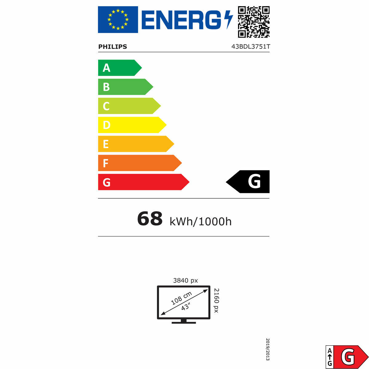 Imagen de Alfombrilla Antideslizante Philips 43BDL3751T/00 Negro
